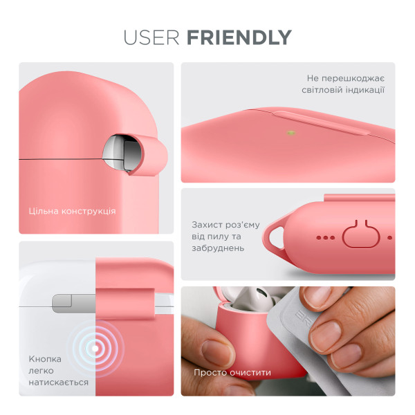 Фото - Чохол для навушників Armorstandart Hang Case for Apple AirPods Pro 3 Pink (ARM88280)