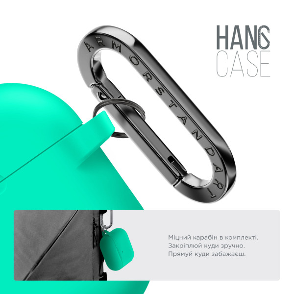 Фото - Чохол для навушників Armorstandart Hang Case for Apple AirPods Pro 2 Mint Green (ARM68589)