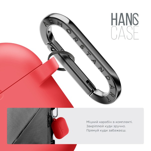 Фото - Чохол для навушників Armorstandart Hang Case for Apple AirPods Pro 2 Red (ARM68597)