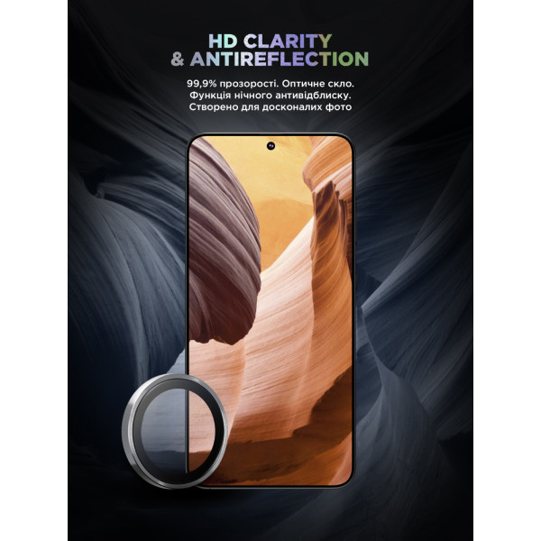 Фото - Захисне скло для смартфону Armorstandart для камери Supreme Black Icon for Samsung S24 Marble Grey (ARM76606)