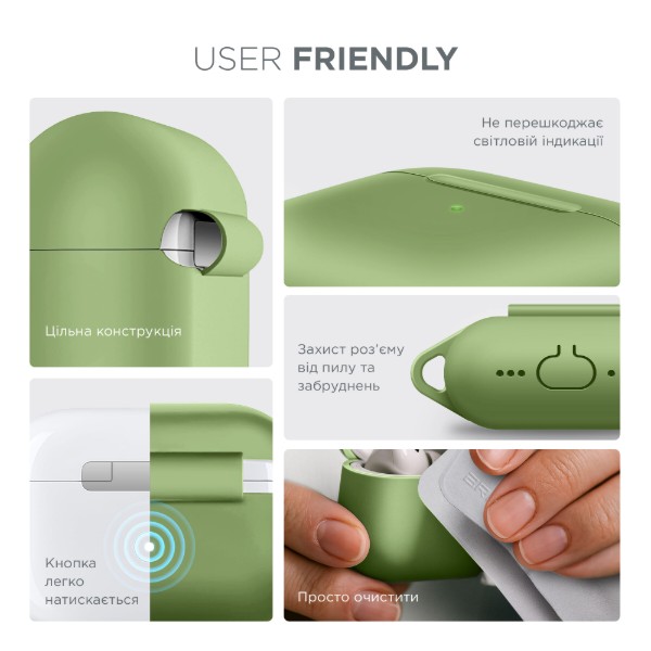 Фото - Чехол для наушников Armorstandart Hang Case for Apple AirPods 4 Matcha Green (ARM81286)