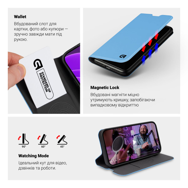 Фото - Чохол для смартфону Armorstandart OneFold Case for ZTE Blade A75 4G Light Blue (ARM81672)