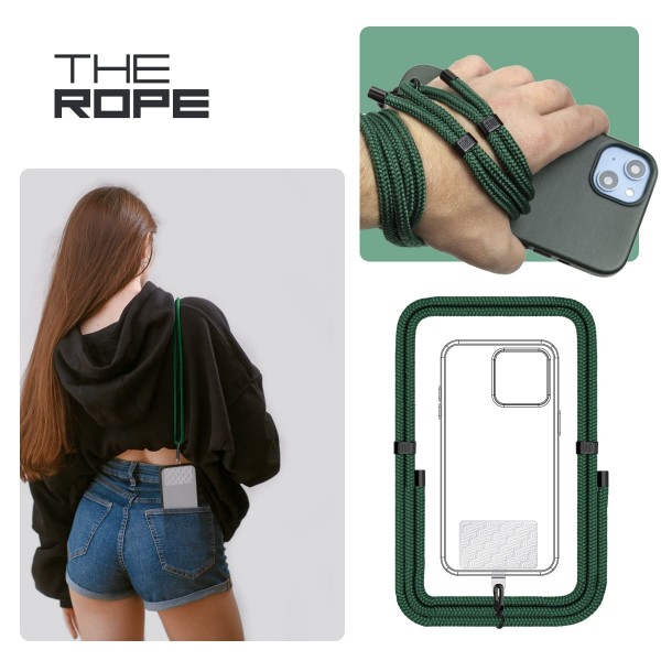 Фото - Ремінець для смартфону Armorstandart Rope Black Pine with Clear holder (ARM67206)