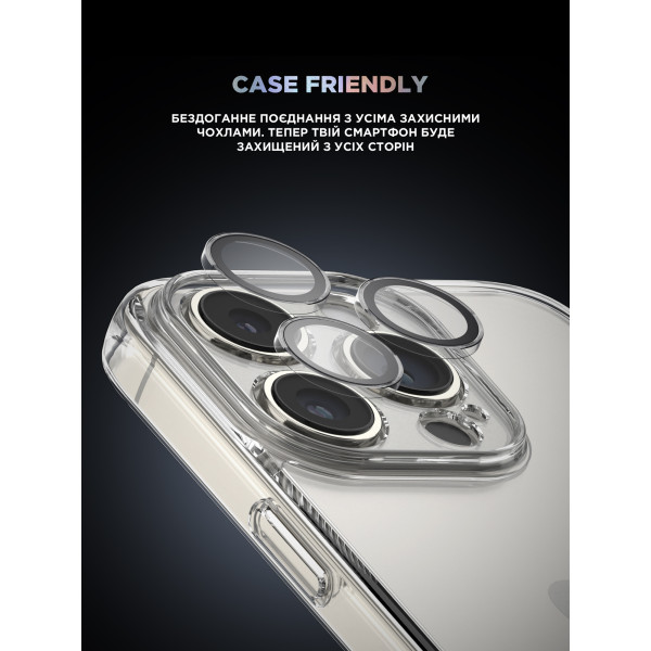 Фото - Захисне скло для смартфону Armorstandart для камери Supreme Black Icon for iPhone 14 Pro/14 Pro Max Clear (ARM76601)