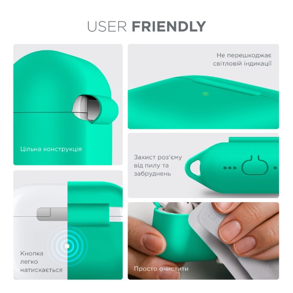 Фото - Чехол для наушников Armorstandart Hang Case for Apple AirPods 4 Mint Green (ARM81287)