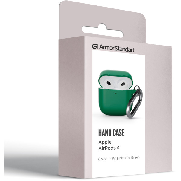 Фото - Чохол для навушників Armorstandart Hang Case for Apple AirPods 4 Needle Green (ARM81289)