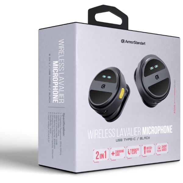 Фото - Микрофон для смартфона Armorstandart ASM4 2in1 USB type-C black (ARM88480)