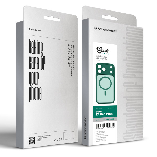 Фото - Чохол для смартфону Armorstandart Lush MagCase for Apple iPhone 17 Pro Max Dark Green (ARM87500)