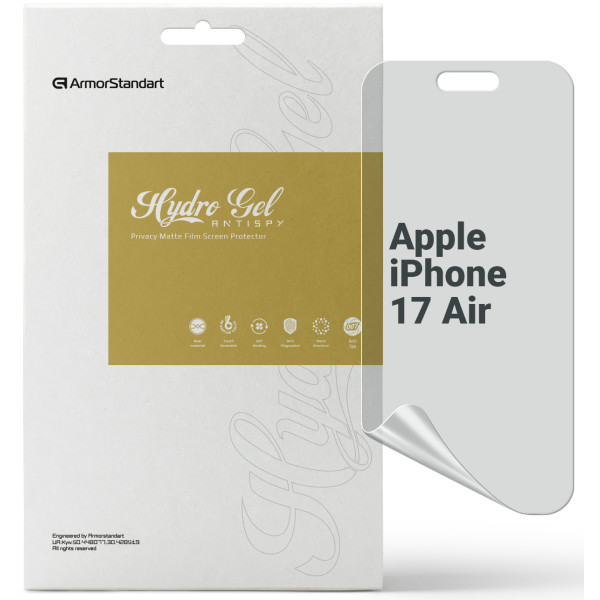 Фото - Захисна плівка для смартфону Armorstandart Anti-spy for Apple iPhone 17 Air (ARM86182)