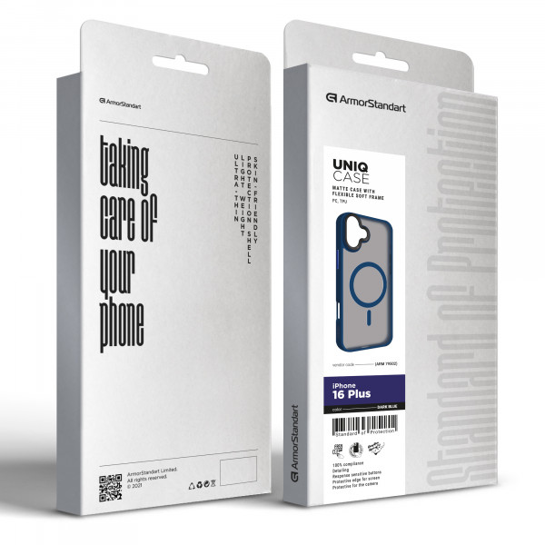 Фото - Чохол для смартфону Armorstandart Uniq MagSafe for Apple iPhone 16 Plus Dark Blue (ARM79502)