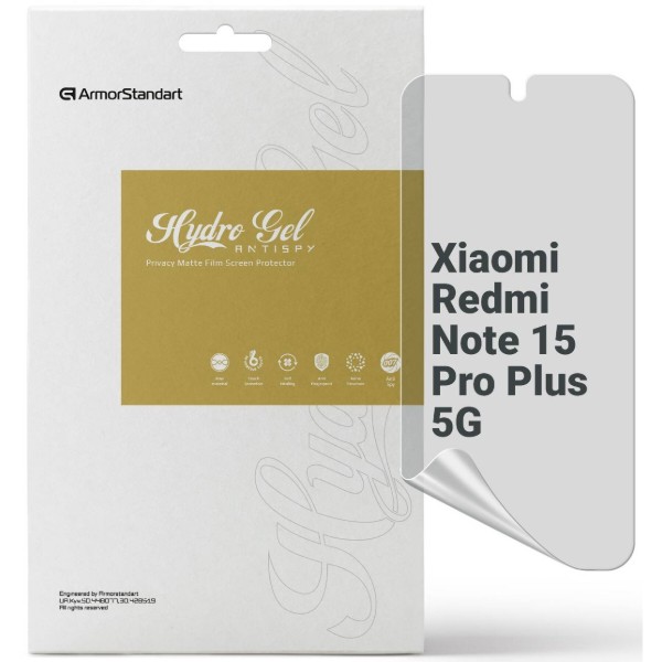 Фото - Защитная пленка для смартфона Armorstandart Anti-spy for Xiaomi Redmi Note 15 Pro Plus 5G (ARM89651)