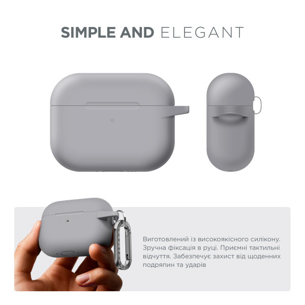 Фото - Чехол для наушников Armorstandart Hang Case for Apple AirPods Pro 2 Light Grey (ARM68587)