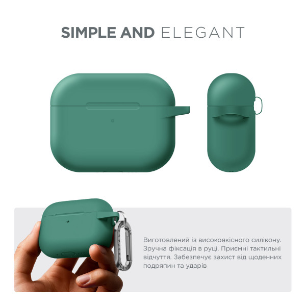 Фото - Чохол для навушників Armorstandart Hang Case for Apple AirPods Pro 2 Pine Green (ARM68590)