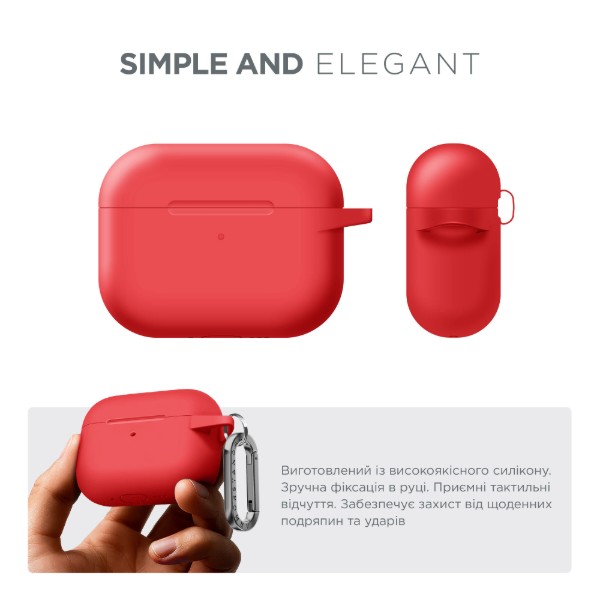 Фото - Чохол для навушників Armorstandart Hang Case for Apple AirPods Pro 2 Red (ARM68597)