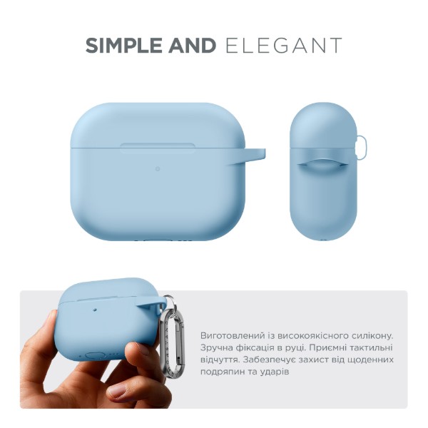 Фото - Чохол для навушників Armorstandart Hang Case for Apple AirPods Pro 3 Light Blue (ARM88313)