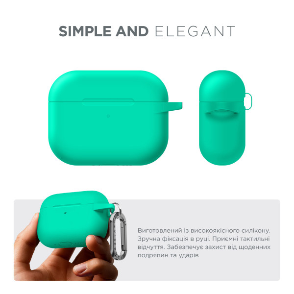 Фото - Чохол для навушників Armorstandart Hang Case for Apple AirPods Pro 3 Mint Green (ARM88277)