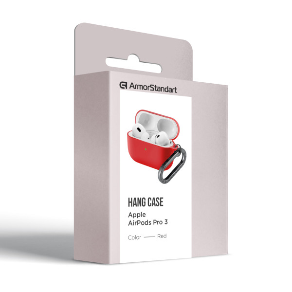 Фото - Чохол для навушників Armorstandart Hang Case for Apple AirPods Pro 3 Red (ARM88282)