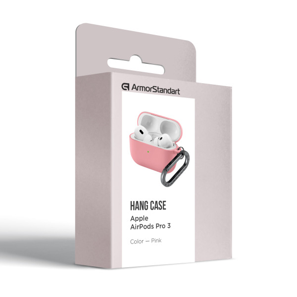 Фото - Чохол для навушників Armorstandart Hang Case for Apple AirPods Pro 3 Pink (ARM88280)