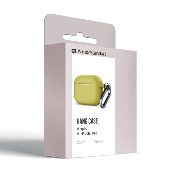 Фото - Чохол для навушників Armorstandart Hang Case for Apple Airpods Pro Yellow (ARM56072)