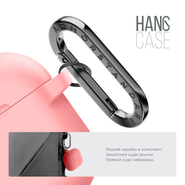 Фото - Чехол для наушников Armorstandart Hang Case for Apple AirPods 4 Pink (ARM81290)