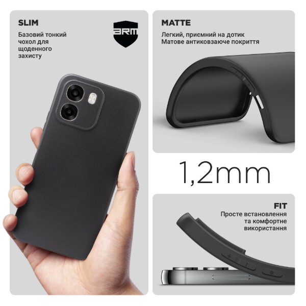 Фото - Чохол для смартфону Armorstandart Matte Slim Fit for OPPO A6 4G Camera cover Black (ARM90345)
