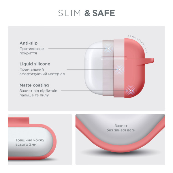 Фото - Чехол для наушников Armorstandart Hang Case for Apple AirPods 4 Pink (ARM81290)