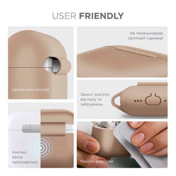 Фото - Чехол для наушников Armorstandart Hang Case for Apple AirPods 4 Pink Sand (ARM81291)