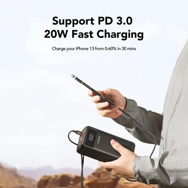 Фото - Батарея мобильная Veger Built-in LED Flash 56000mAh 202,2Wh 3.7V Black (VG-W5001C)