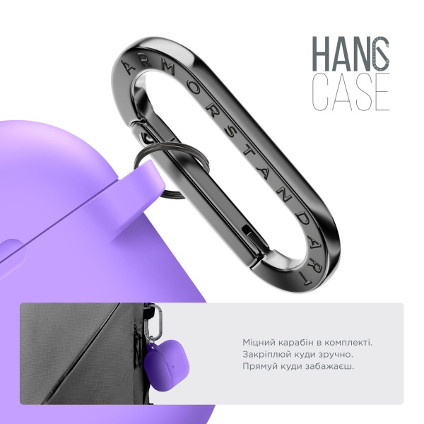 Фото - Чохол для навушників Armorstandart Hang Case for Apple AirPods 4 Purple (ARM81292)