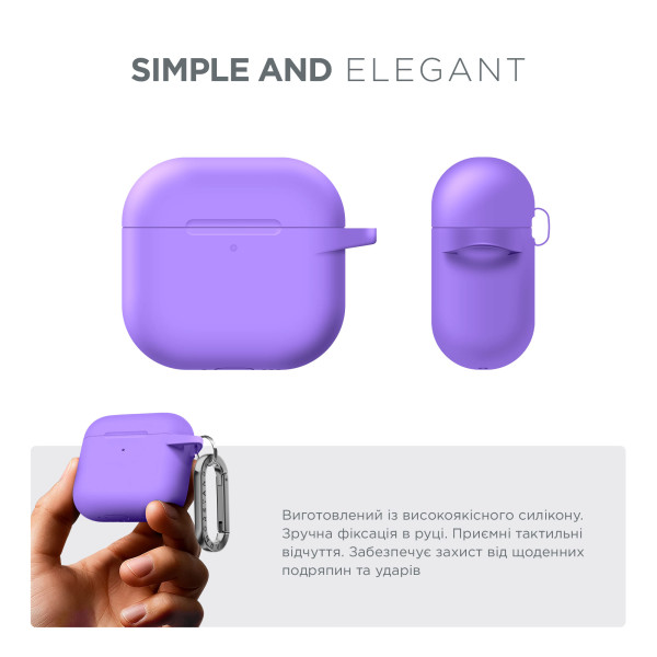 Фото - Чохол для навушників Armorstandart Hang Case for Apple AirPods 4 Purple (ARM81292)