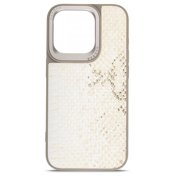 Фото - Чохол для смартфону Harder Snake Pattern for Apple iPhone 15 Pro White Cream (ARM76795)