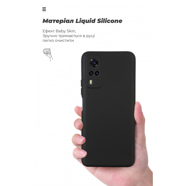 Фото - Чохол для смартфону Armorstandart ICON Case for Vivo Y31 Black + Метал. пластина в шкіряному обплетенні (ARM61455)