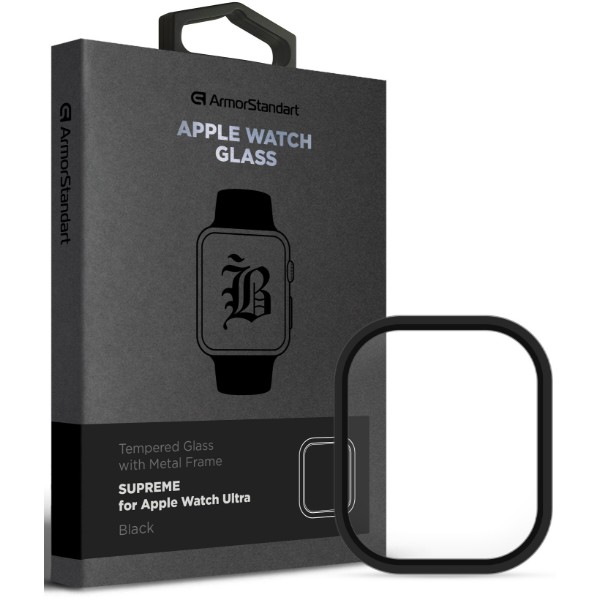 Фото - Захисне скло для смарт-годинника Armorstandart Supreme BI Metal Frame for Apple Watch Ultra 49 mm Black (ARM78299)