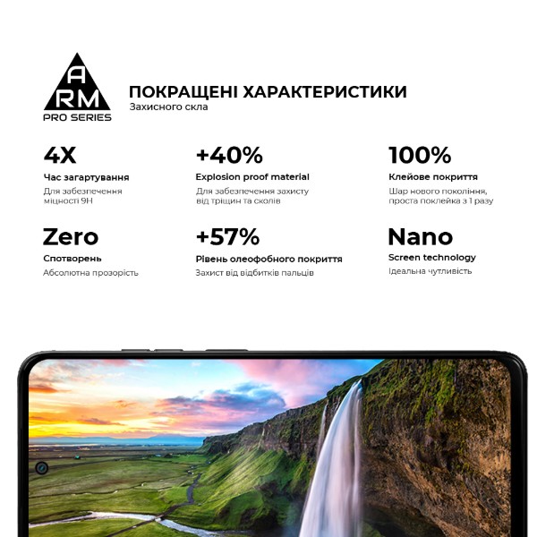 Фото - Захисне скло для смартфону Armorstandart Pro for Motorola G05/E15 Black (ARM83294)