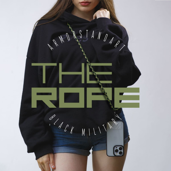 Фото - Ремінець для смартфону Armorstandart Rope Black Military with Clear holder (ARM76092)