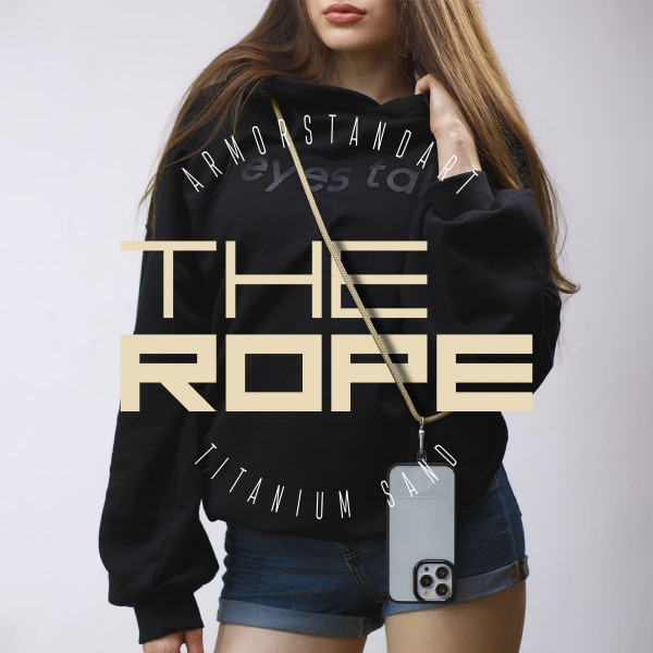 Фото - Ремінець для смартфону Armorstandart Rope Titanium Sand with Clear holder (ARM76101)