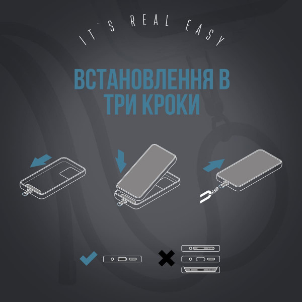 Фото - Ремінець для смартфону Armorstandart Rope Black Denim with Dark holder (ARM76096)