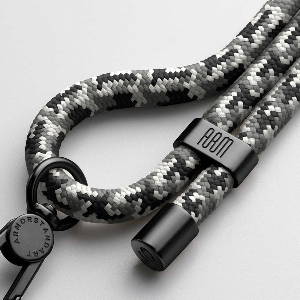 Фото - Ремінець для смартфону Armorstandart Rope Black Monochrome with Clear holder (ARM76091)