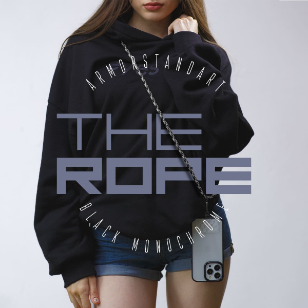 Фото - Ремінець для смартфону Armorstandart Rope Black Monochrome with Clear holder (ARM76091)