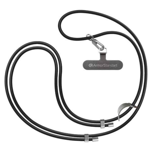 Фото - Ремешок для смартфона Armorstandart Silicone Rope Titanium Black with Grey holder (ARM76273)