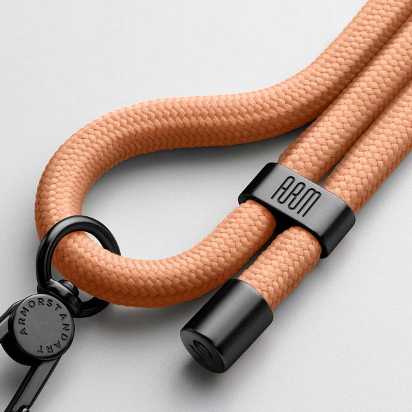 Фото - Ремінець для смартфону Armorstandart Rope Black Peach with Clear holder (ARM76097)