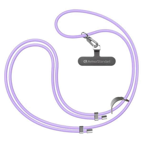 Фото - Ремінець для смартфону Armorstandart Silicone Rope Titanium Violet with Grey holder (ARM76274) Фото - Ремінець для смартфону Armorstandart Silicone Rope Titanium Violet with Grey holder (ARM76274)