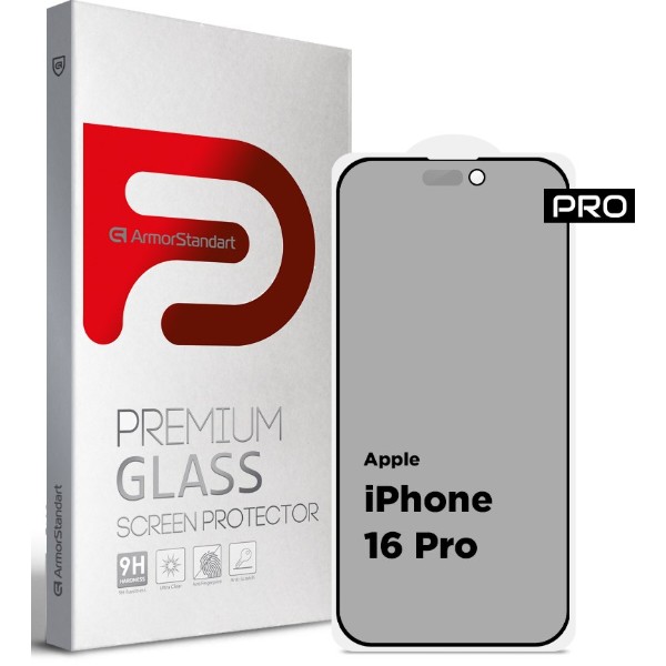 Фото - Защитное стекло для смартфона Armorstandart Pro Anti-spy Matte for Apple iPhone 16 Pro Black (ARM79399) Фото - Защитное стекло для смартфона Armorstandart Pro Anti-spy Matte for Apple iPhone 16 Pro Black (ARM79399)