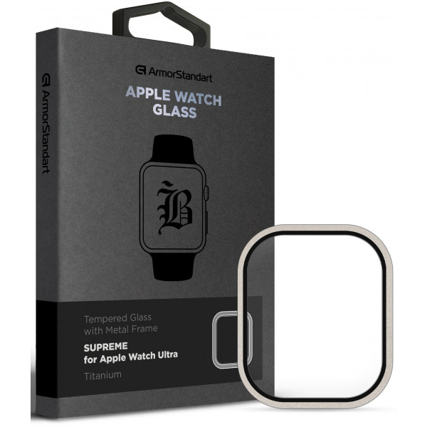 Фото - Защитное стекло для смарт-часов Armorstandart Supreme BI Metal Frame for Apple Watch Ultra 49 mm Titanium (ARM78298)