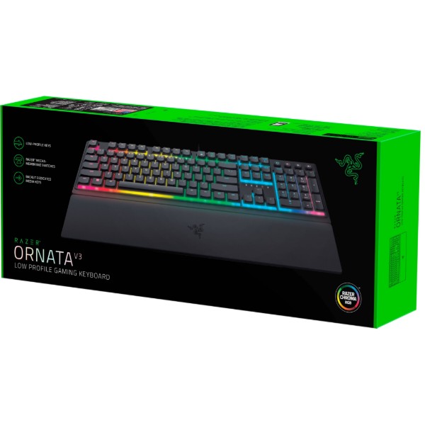 Фото - Клавіатура дротова ігрова Razer Ornata V3 UKR USB Black (RZ03-04462100-R371)
