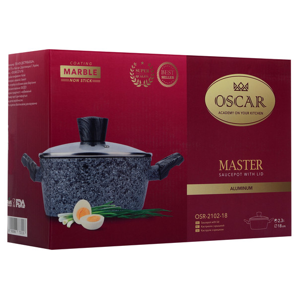 Фото - Каструля OSCAR Master 20 см 2.2 л (OSR-2102-20)