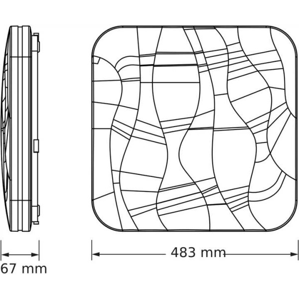 Фото - Світлодіодний світильник Osram CEILING PAVO 480мм Square 72Вт 4000K (4099854664168)