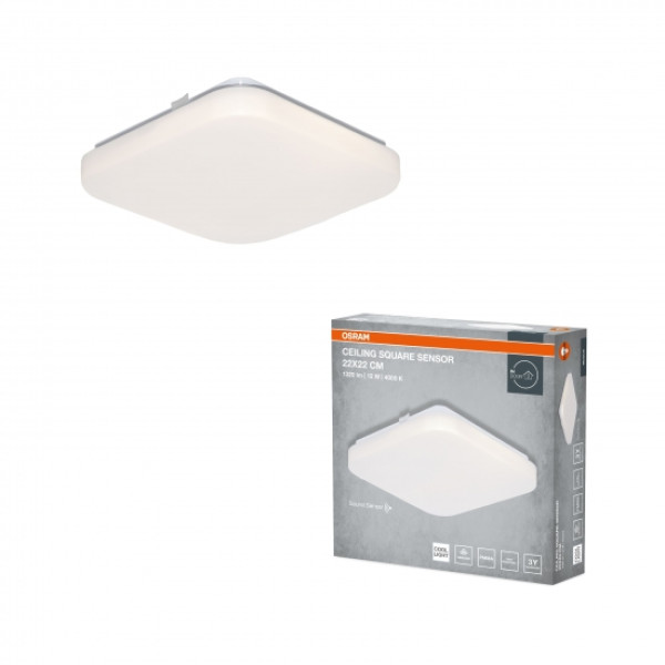 Фото - Світлодіодний світильник Osram CEILING SQUARE 12Вт 4000K 960Лм (4099854648328)