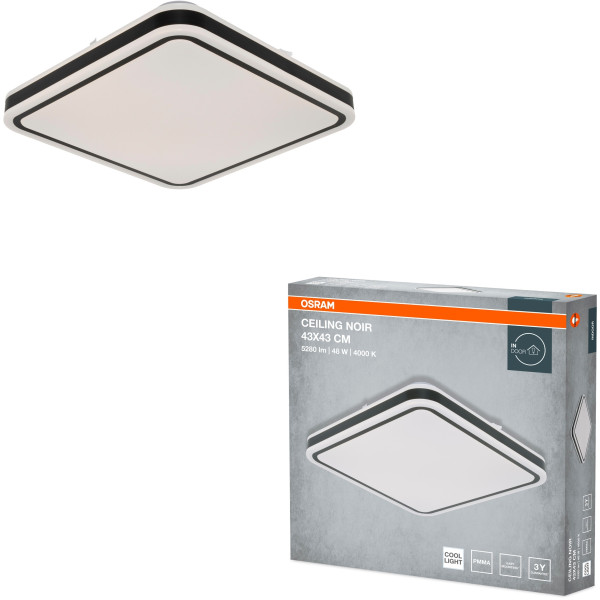 Фото - Світлодіодний світильник Osram CEILING NOIR 430мм Square 48Вт 4000K (4099854664380)