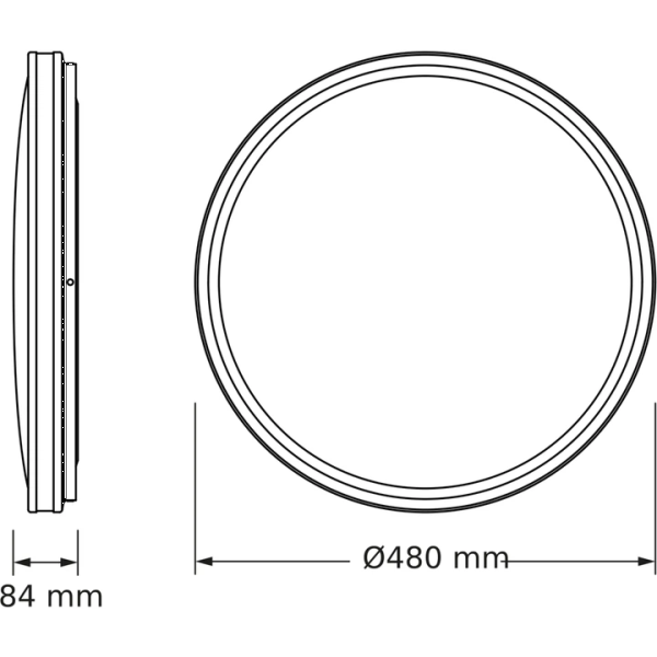 Фото - Светодиодный светильник Osram CEILING NOIR 480мм Round 48Вт 4000K (4099854664045)